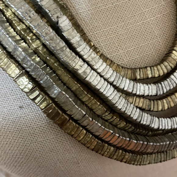 Large Silver and Bronze Women’s Necklace - Picture 6 of 6